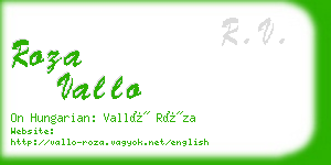 roza vallo business card